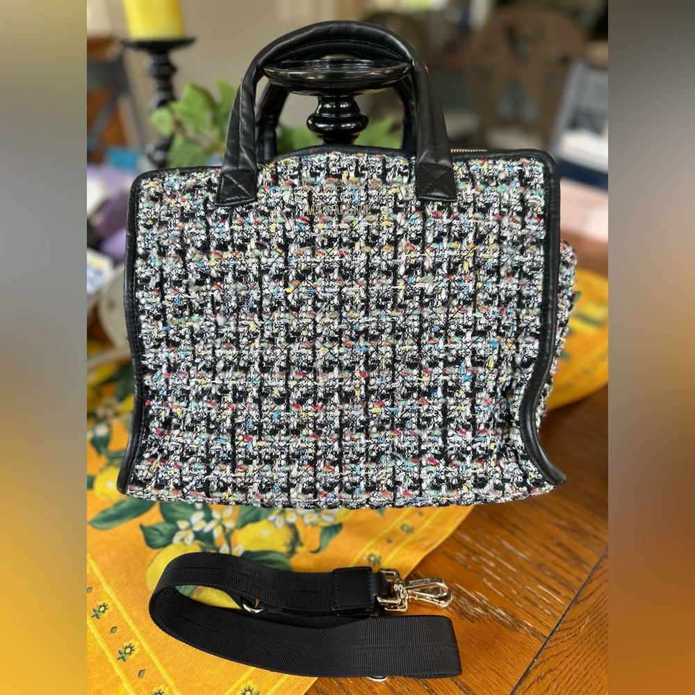 MZ Wallace Medium Bouclé Box Tote Crossbody Bag VGUC